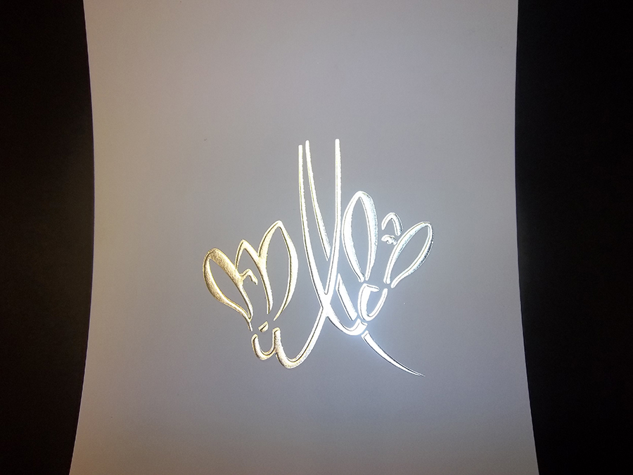 Foil and Embossed Gold Logo